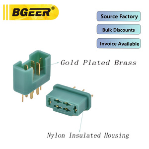 Đầu nối nguồn pin kiểu MPX - đầu nối hình lục giác màu xanh lá cây, đầu nối mạ vàng đồng cho mô hình RC - Product Image 6