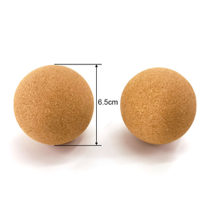 Boule de liège arrondie de yoga en bois naturel de vente chaude boule de massage de yoga balle de gymnastique personnalisée pour le massage - Product Image 2