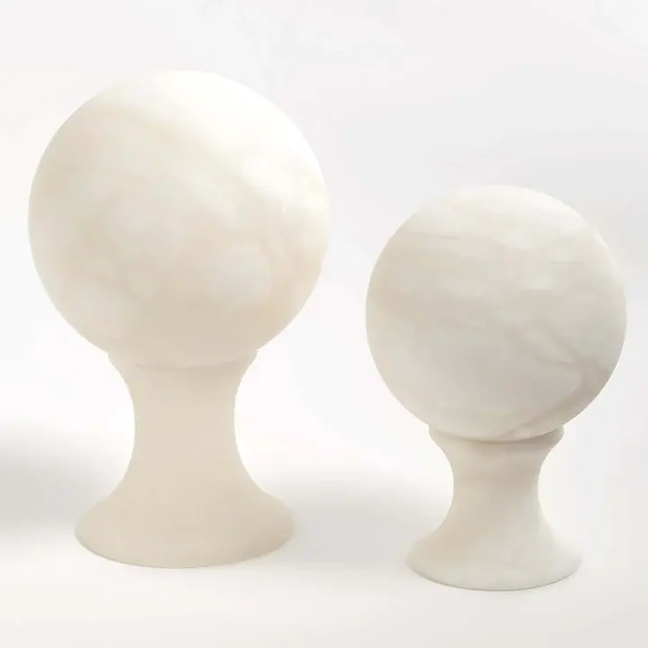 Landiview phòng khách đá phụ kiện quan điểm toàn cầu Alabaster Sphere đứng