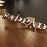 Enseigne LED 3D, enseigne lumineuse LED extérieure, enseigne personnalisée en acrylique, logo mural, enseigne de bureau, enseigne de magasin, signalétique intérieure en acrylique