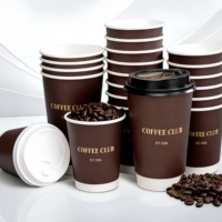Vente en gros de gobelets à café jetables en papier à double paroi de différentes tailles avec logo personnalisé, imprimés, biodégradables et isolés pour les cafés