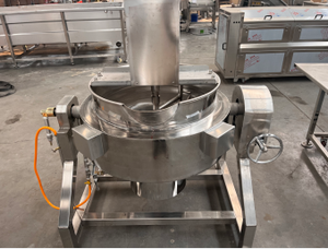 Marmite <span class=keywords><strong>de</strong></span> cuisson industrielle à double enveloppe (gaz/vapeur/électrique) avec agitateur pour confiture - Product Image 2