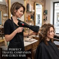 Diffuseur portable pour sèche-cheveux en tissu, sac en maille de nylon résistant à la chaleur, capuche universelle rétractable pour le coiffage des cheveux bouclés