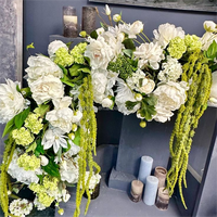 Ensemble de boules et guirlandes de fleurs artificielles pour mariage, pivoine, rose, hortensia, arrangement floral pour la décoration de table de réception