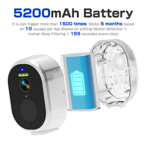 Tuya 5200mAh 2K Camera không dây Camera an ninh ngoài trời Wifi + BLE còi báo động ánh sáng đầy màu sắc tầm nhìn ban đêm phát hiện chuyển động - Product Image 6
