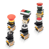 LA38 Série 22mm Plastique Sélecteur Rotatif Bouton Poussoir Longue Poignée 2 3 Position IP65 Niveau 1NO1NC/2NO Combinaison Max. 220V