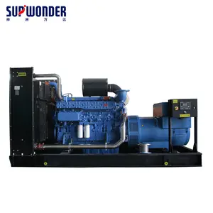 Gerador diesel Yuchai de 400kw, motor trifásico aberto, gerador diesel de produção personalizada, 500kva, 220V, 380V, 400V