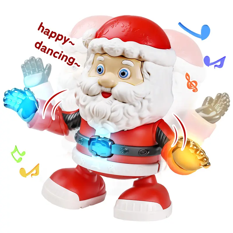 KUNYANG festivales decoraciones luz con pilas bebé musical canto baile regalos navidad Santa Claus juguetes eléctricos