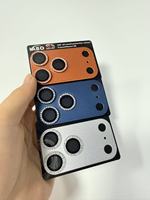 Protection d'objectif photo en verre diamanté avec design engrenage métallique 3D Bling pour iPhone 17 Pro Max, 17 Air, 17 Pro, compatible avec les anneaux de fixation
