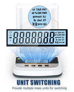 Balance analytique de laboratoire 500g avec précision ultra-fine de 0,001g, balance numérique idéale pour les laboratoires, la recherche - Product Image 6