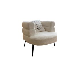 Fauteuil pivotant en fausse fourrure crème, fauteuil rond moelleux, fauteuil de détente moderne pour salon, chambre à coucher, maison