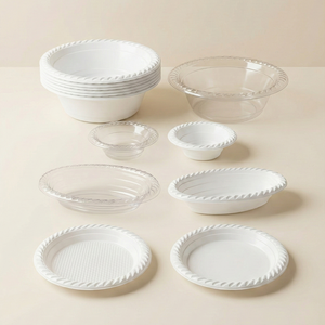 Piatti e Ciotole Monouso Certificati per la Sicurezza degli Animali Domestici, Impilabili, Resistenti, Sicuri per il Contatto con Alimenti, Microonde, Catering, Inodori - Product Image 2