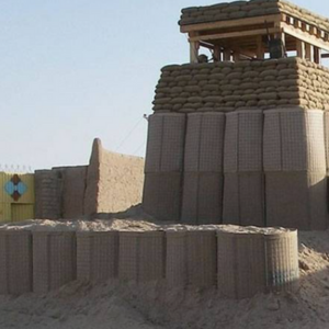 Sacs de sable remplis de terre, barrière de <span class=keywords><strong>protection</strong></span> galvanisée anti-corrosion pour la sécurité, avec doublure en géotextile non tissé - Product Image 5