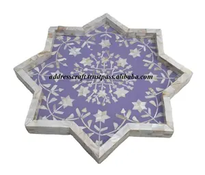 Mother Of Pearl Chocolate Serving Tray Decorative Tray Star shape For Party Wedding And Events