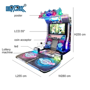 Jeu de révolution de danse de machine d'arcade à jetons de danse folle avec composants en bois en plastique en métal-à vendre - Product Image 4