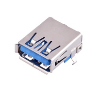 Connecteur femelle USB 3.0 type A 9 broches DIP avec bornes en alliage de cuivre, courant maximal 1,8 A