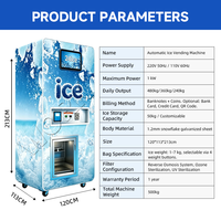Kiosque de vente de glace en libre-service à retour sur investissement élevé avec machine d'emballage automatique de glace SDK pour parkings et parcs