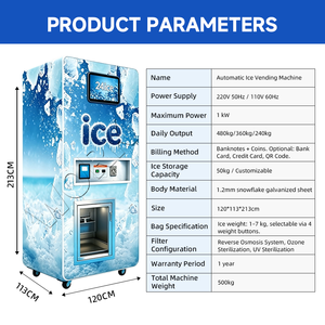 Kiosque de vente de glace en libre-service à retour sur investissement élevé, machine automatisée de conditionnement de glace pour les parkings et les parcs - Product Image 2