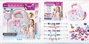 Kit de Fabricación de Joyas para Niñas EPT, Pulsera con Dijes y Bolsa de Unicornio de Peluche, Cuentas Coloridas, Manualidades DIY, Regalo para Mayores de 6 Años - Product Image 2