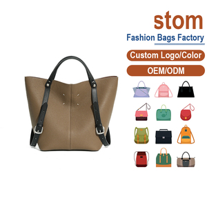 Sac seau en cuir de vachette style niche, texture grain de litchi, pour voyage d'été, sac panier grande capacité haut de gamme pour femme, fabrication d'échantillons OEM/ODM - Product Image 1