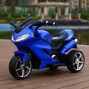 Factory supplier kids battery powered motorcycle single seat with rc children electric ride on motorcycle