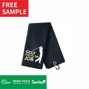 Écran personnalisable de représentation imprimant la serviette micro de golf de fibre magnétique avec la fente - Product Image 1