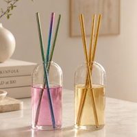 Ensemble de bougies personnalisées de luxe, motif infini, état neuf, verre rechargeable avec huile parfumée écologique