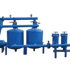 Riego por goteo agrícola metal doble tanque dos malla <span class=keywords><strong>grava</strong></span> filtro de agua - Product Image 1