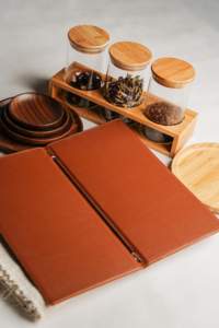 เมนูหนังร้านอาหารพร้อมสายยางยืด หนังสือค็อกเทล เมนูเครื่องดื่มหนัง สำหรับร้านกาแฟ บาร์ - Product Image 4