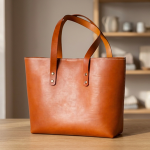 Bolso de Mano de Lujo para Mujer, Ligero, Duradero, de Cuero Genuino, con Cierre, Impermeable, Moderno, Casual, con Dos Asas, 1-1.9L - Product Image 4