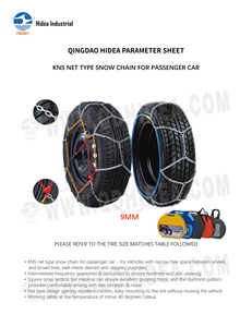 Chaînes à neige HIDEA KNS <span class=keywords><strong>de</strong></span> type filet pour <span class=keywords><strong>voiture</strong></span> <span class=keywords><strong>de</strong></span> tourisme, résistantes à l'usure, à motif diamant, galvanisées et soudées, pour voitures à espaces étroits - Product Image 2