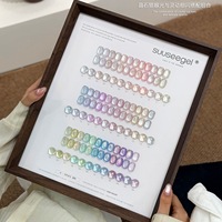 SUUSEEGEL 36 Couleurs Gel Polish Effet Œil de Chat Cristal Lumineux Transparent Scintillant Magnétique Caméléon Aurore