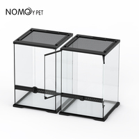 Bestseller Extra Großes Glas-Terrarium für Reptilien mit Gut Belüftetem Gitterdeckel
