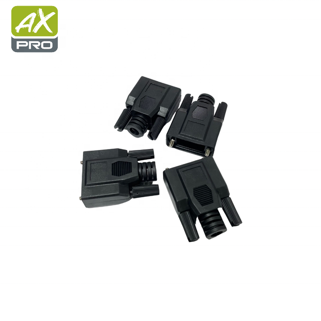 DB9 Connector D-SUB series connection Black plastic cover dust shell welding wire plug shell DB9 Cover for Automotive