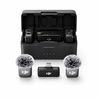 Mic Mini 2S Lavalier-Mikrofon mit Eingebauter Batterie für 3,5mm Steckanschluss Live-Streaming Geräuschunterdrückung