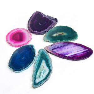 Commercio all'ingrosso oro placcato agata brasile artigianato pietra Semi-prezioso amore scolpito gemma fette sottili all'ingrosso amore Pierre - Product Image 3