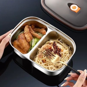 304 <span class=keywords><strong>Food</strong></span> Grade RVS Luchtdicht Voedselbewaarbak met Datumwijzerdeksel - Lekvrij BPA-Vrij Lunchbox voor Meal Prep - Product Image 2