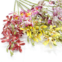 Mini Araignée à 2 volets Orchidée Dendrobium Orchidée Hôtel Mariage Salon Maison Fleur Artificielle Décoration