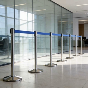 Dissuasore Professionale per il Controllo della Folla con Palo Compatto da 51mm e Base Stabile in Ghisa - Product Image 4