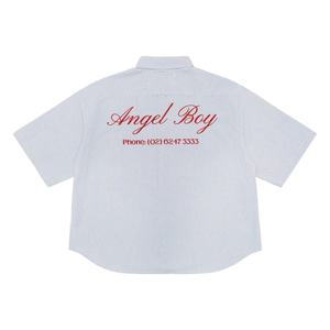 Custom Summer Vintage Cotton Casual Loose Fitting Holiday <b>Cuban</b> Collar PinStripe Short Sleeve Button <b>Shirt</b> of <b>Men</b> - Product Image 2