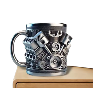 Mug à café isotherme en acier inoxydable à double paroi de 15 oz, personnalisé et moderne, pour les passionnés de voitures et les occasions festives, portable - Product Image 3