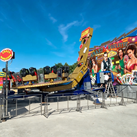Manège de Roulette Fou à Thème Casino 777, Équipement d'Amusement Mobile Extérieur Portable pour Fêtes Foraines et Carnavals