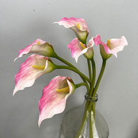 CM-TH829 Hochwertige Künstliche Calla-Lilien mit Echtem Touch in Weiß und Rosa für Hochzeiten, Partys und Heimdekoration