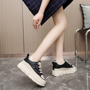 Moda stile da passeggio suola spessa da donna scarpe bianche all'ingrosso da esterno per ragazze bianche che aumentano l'<span class=keywords><strong>altezza</strong></span> delle scarpe bianche - Product Image 5