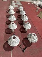Lampe en forme de champignon en marbre italien, décoration de table, veilleuse