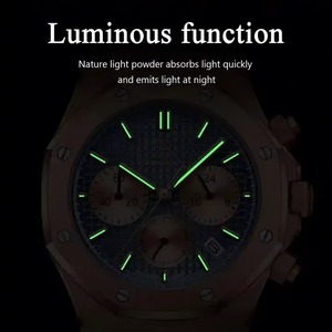 Montre à Quartz de Luxe pour Homme Drioshipping, Bracelet en Acier Inoxydable, Boîtier en Alliage Couleurs Or Rose, Design Tendance, Montre-Bracelet d'Affaires - Product Image 4