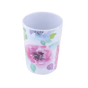 Fashion Flower Printed Melamine Plastic Drinkware Cups