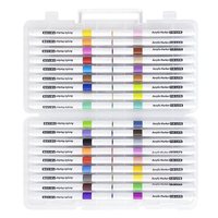 Ensemble de stylos marqueurs acryliques 12 24 36 48 couleurs Logo personnalisé Marqueurs de dessin pour enfants Stylo à pointe feutre pour fournitures artistiques