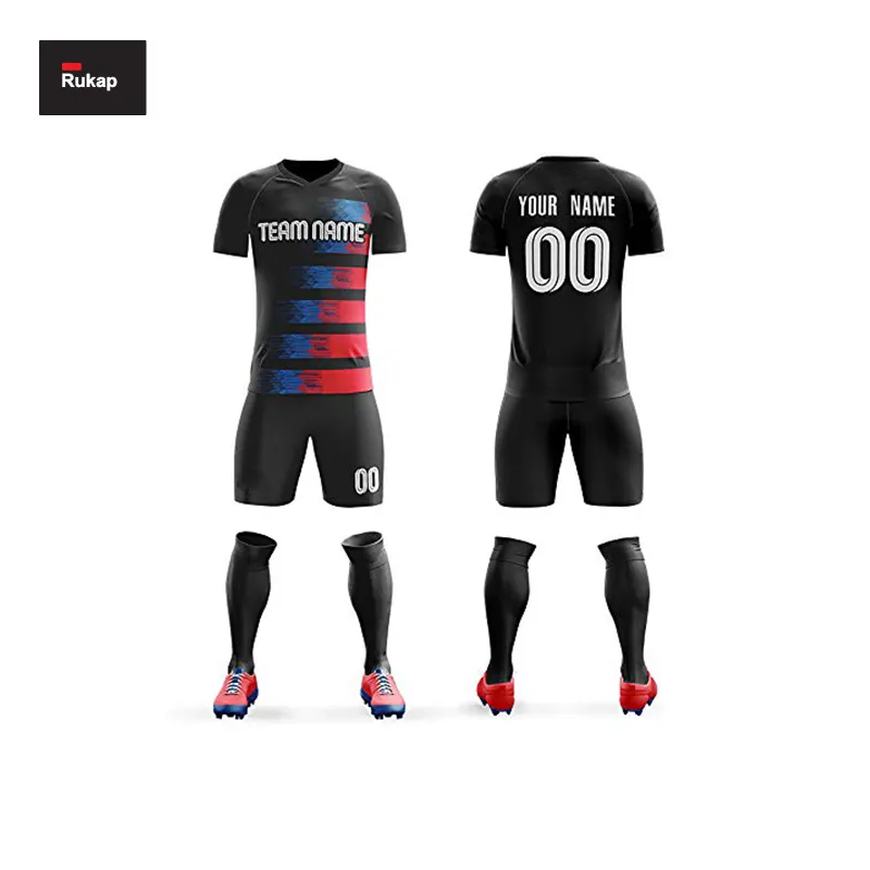 Kit de football pour équipe de foot pour hommes, ensemble uniforme, design, vente en gros, pas cher,