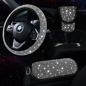 Funda <span class=keywords><strong>de</strong></span> Volante <span class=keywords><strong>de</strong></span> Coche con Diamantes, Diseño Moderno, Universal <span class=keywords><strong>para</strong></span> <span class=keywords><strong>Mujer</strong></span>, Compatible con OLIVER, Cristales Brillantes, <span class=keywords><strong>para</strong></span> las Cuatro Estaciones - Product Image 3